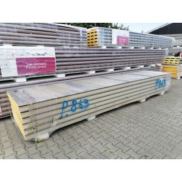 Sandwichplatten 100 mm Wand II. Wahl RAL 9007 Paket 863B