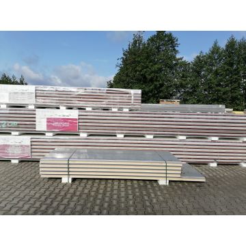Sandwichplatten 80 mm Wand II. Wahl RAL 9006 Paket 876B