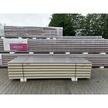 Sandwichplatten 100 mm Wand II. Wahl RAL 9007 Paket 880B