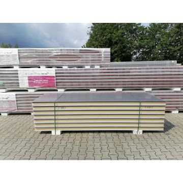Sandwichplatten 100 mm Wand II. Wahl RAL 9007 Paket 881B
