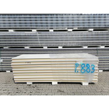 Sandwichplatten 100 mm Wand II. Wahl weiß Paket 883B