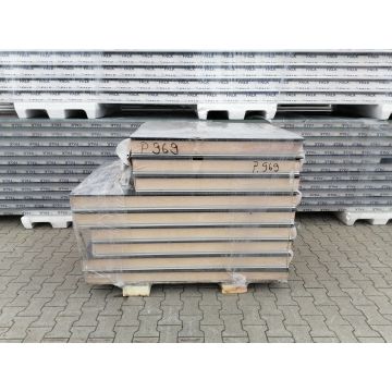 Sandwichplatten 120 mm Wand II. Wahl RAL 7021 Paket 969B