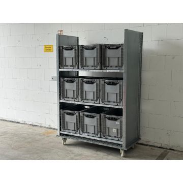 Etagenwagen Rollwagen Kistenwagen, gebraucht | Dexion HI280 | Gesamthöhe: 1.965 mm | Gesamttiefe: 625 mm | Gesamtbreite: 1.490 mm