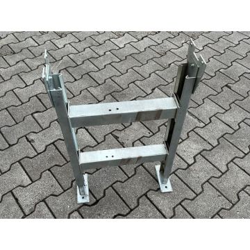 Ständerwerk für Rollenbahn Rollenbahnständer Förderband, gebraucht /  640 - 870 x 475 mm / sendzimirverzinkt