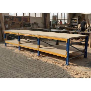 Werkbank Arbeitstisch Jungheinrich MPB, gebraucht | Werkbankbreite: 4.390 mm | Werkbankhöhe: 938 mm | Werkbanktiefe: wählbar