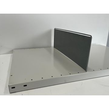 Fachteiler für Fachbodenregale, gebraucht | META CLIP | f. Ständertiefe: 600 mm | Fachhöhe: 200 mm | sendzimir verzinkt