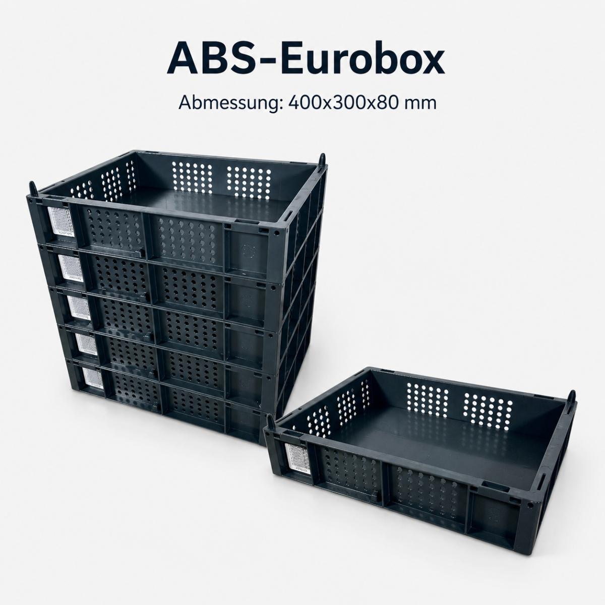 Stapelkiste Lagerkiste 300 x 400 x 80 mm Box gebraucht