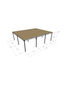 Lagerbühne neu 12,00 x 10,00 m, Tragkraft 500 kg / m²
