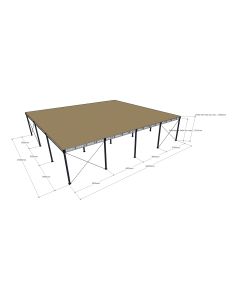 Lagerbühne neu 16,00 x 15,00 m, Tragkraft 500 kg / m²