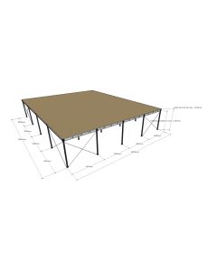 Lagerbühne neu 16,00 x 20,00 m, Tragkraft 500 kg / m²
