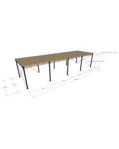 Lagerbühne neu 16,00 x 5,00 m, Tragkraft 500 kg / m²