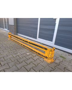 Anfahrschutzleitplanke Anfahrschutz Palettenregal, gebraucht | für Doppelregalreihen | Gesamtbreite 2.660mm | gelb / schwarz