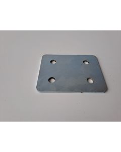 Metallplatte Bodenplatte Fußplatte, gebraucht | Abm.: 130 x 100 mm | sendzimir verzinkt