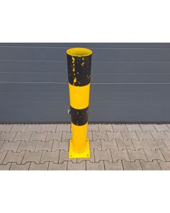 Anfahrschutzpoller Rammschutz Poller, gebraucht | Gesamthöhe: 1.100 mm | RohrØ: 160mm | Materialfarbe: gelb/schwarz