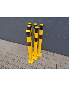 Anfahrschutzpoller Rammschutz Poller, gebraucht | Gesamthöhe: 1.000 mm | RohrØ: 80mm | Materialfarbe: gelb/schwarz