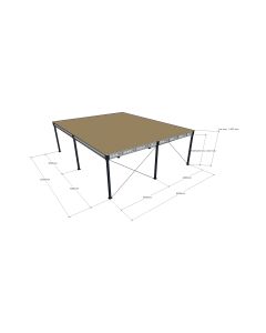 Lagerbühne neu, 8,00 x 10,00 m, Tragkraft 500 kg / m²