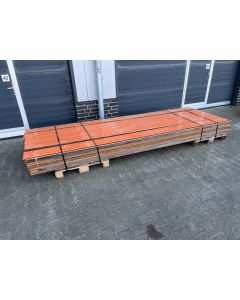 C-Profil Stahlträger Eisenträger, gebraucht / Gesamtlänge: ca. 3.600 mm / C: 200 x 80 x 18 mm / orange