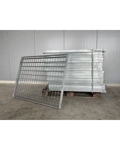 Eingelegtes Regalrost Gitterrost, gebraucht / Gesamtbreite: 890 mm / Gesamttiefe: 1.175 mm / Lichte Stützweite: 1.097 mm / feuerverzinkt / Bezeichnung: GR-17
