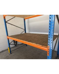 Holzvlonder Holzboden Regalboden, gebraucht | Gesamtbreite: 2.470 mm | Gesamttiefe: 1.450 mm | f. Ständertiefe: ca. 1.450 mm