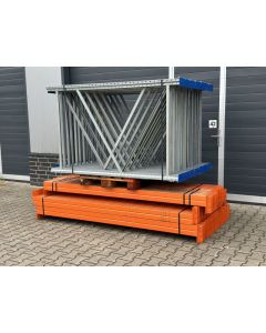 Palettenregalanlage Palettenregal, gebraucht | Polypal Stockpal | Regalständer: 1.800 x 1.000 mm | Lichte Weite: 2.300 mm | Regallänge: 31,09 lfm.