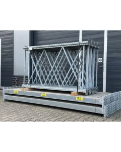 Palettenregalanlage Palettenregal, gebraucht | Dexion P 90 | Regalständer: 1.950 x 1.100 mm | lichte Weite: 2.900 mm | sendzimir verzinkt | Regallänge: 21,02 lfm.