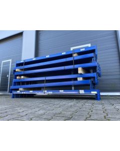 Palettenregaltraverse Traverse Palettenregal, gebraucht / SLP / 2.600 mm / K: 90 x 50 mm / Kopftraverse / blau / 3 HK