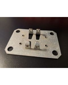 Klemmfuß Fußplatte Ständerfuß, gebraucht | META | für Doppelfachbodenregale | passend für Ständerprofil: 50 x 30 mm | sendzimir verzinkt