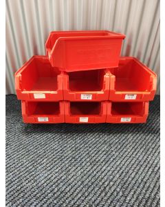 Sichtlagerkiste SSI Schäfer LF 321 - 350x220x145 mm - gebraucht ROT Kunststoffkiste