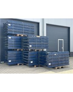 Palettenregalständer Palettenregal Regalständer, gebraucht | Mecalux | Rahmentyp: A103 | Materialfarbe: blau | Ständertiefe: 1.100 mm | Ständerhöhe: Auswählbar 