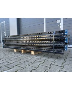 Palettenregalständer Regalständer Palettenregal, gebraucht / Polypal Stockpal / 2.500 x 1.100 mm / Rahmenprofilabm.: 85 x 63 x 2,00 mm / anthrazitgrau