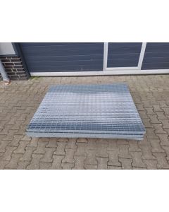 Pressrost Regalrost Gitterrost, gebraucht / Gesamtbreite: 1.495 mm / Gesamttiefe: 1.190 mm / Maschenweite: 68 x 35 mm / Bezeichnung: G12