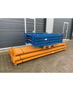 Palettenregalanlage Sonderposten gebraucht / Cornix/Duwic / Regallänge: ca. 24,60 lfm. / Regalständer: 2.000/1.780 x 1.000 mm / Lichte Weite: 3.400 mm 