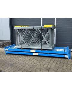 Palettenregalanlage Palettenregal, gebraucht | Dexion P 90 | Regalständer: 2.400 x 1.100 mm | lichte Weite: 3.300 mm | hellblau | Regallänge: 30,70 lfm.