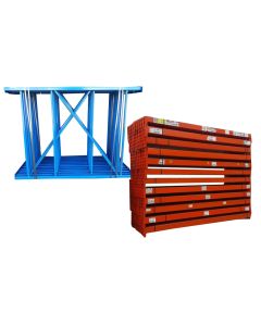 Palettenregalanlage gebraucht, Redirack / Regalständer: 2.000 x 1.500 mm / Lichte Weite: 3.260 mm / Regallänge: 16,80 lfm.