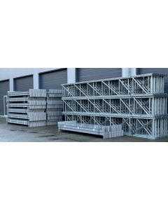 Palettenregalanlage Regalanlage, gebraucht | SSI Schäfer PR 600 | Regalständer: 6.295 x 850 mm | Lichte Weite: 3.300 mm | INP: 100 x 50 mm | Regallänge: Auswählbar 