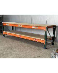 Werkbank Dexion P 90, gebraucht | Werkbankbreite: 3.200 mm | Höhe: 938 mm | Werkbanktiefe: wählbar
