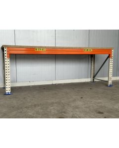 Werkbank Polypal, gebraucht | grauweiß | Höhe: 938 mm | Werkbankbreite: 2.500 mm | Werkbanktiefe: wählbar