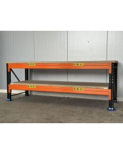 Werkbank Polypal, gebraucht | anthrazit | Werkbankbreite: 2.500 mm | Höhe: 938 mm | Werkbanktiefe: wählbar