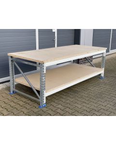 Werkbank SSI Schäfer PR600 gebraucht / Werkbankbreite: 2.580 mm / Höhe: 938 mm / Werkbanktiefe: wählbar