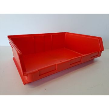 Sichtlagerkasten Stapelkasten Kunststoffkiste Kiste, gebraucht | SSI Schäfer LF 351 ZW | Außenmaß: 348 x 470 x 145 mm (LxBxH) | Farbe: rot