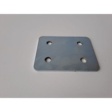 Metallplatte Bodenplatte Fußplatte, gebraucht | Abm.: 130 x 100 mm | sendzimir verzinkt