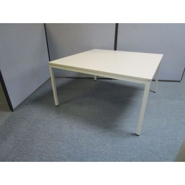 Tisch 1400 x 1400 mm, Kantinentisch, Schreibtisch, Bürotisch, Grau, Besprechungstisch
