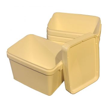 Behälter Box Kiste Stapelkiste 398x296x253 mm weiß mit Deckel