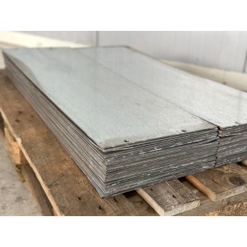 Stahlplatten Metallplatten Flachbleche, gebraucht | Gesamtbreite: 993 mm | Gesamttiefe: 300 mm | Materialstärke: ca. 3,00 mm | sendzimir verzinkt