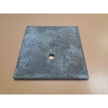 Metallplatte Lastenverteilerplatte Fußplatte, gebraucht | Abm.: 200 x 200 mm | feuerverzinkt