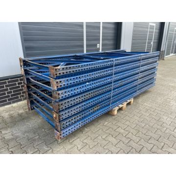 Stahlträger Eisenträger Palettenregalständer, gebraucht / Abm.: 3.300 x 1.100 mm / Profil: 100 x 65 mm / blau