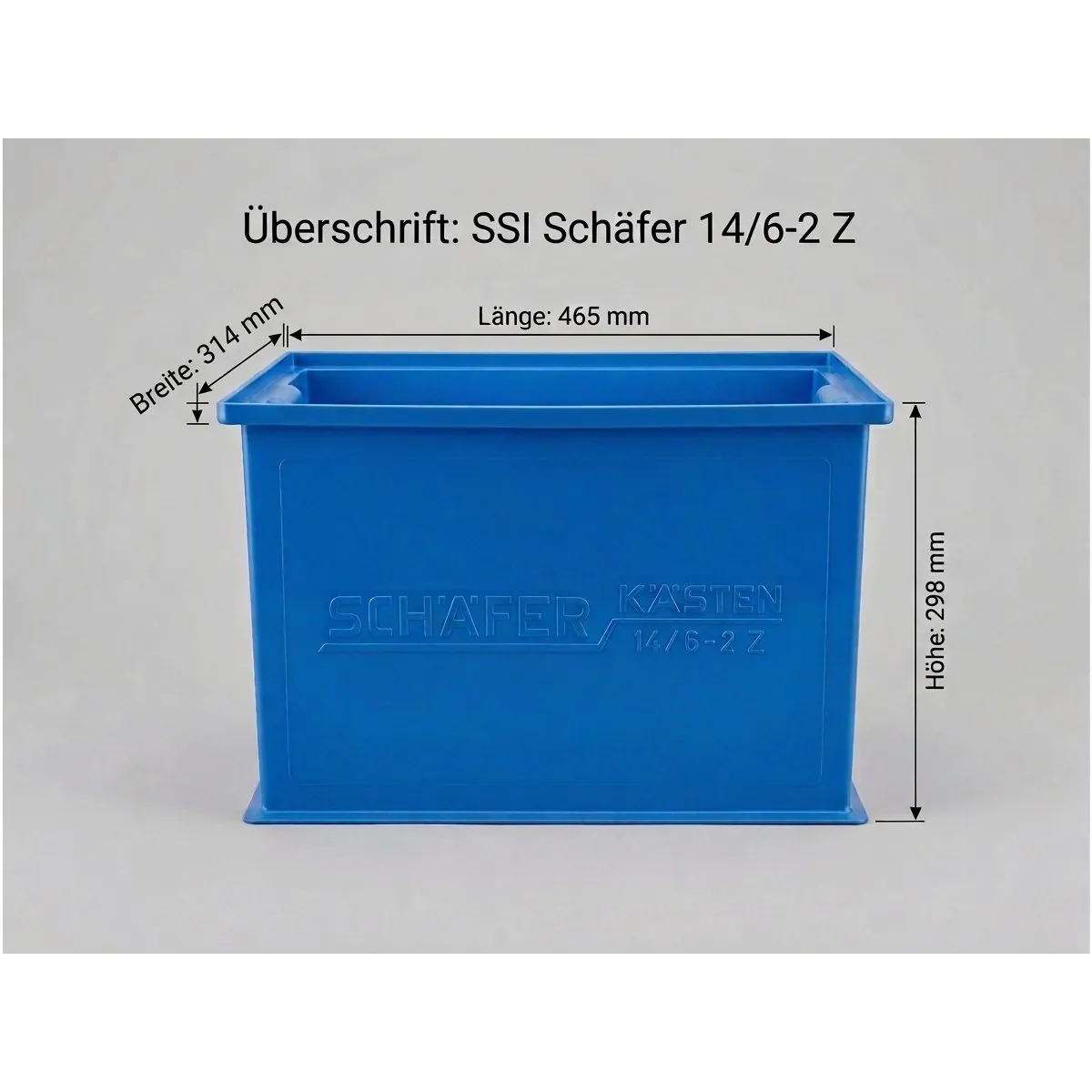 14/6-2 Z | Stapelkiste Lagerkiste Transportkiste SSI Schäfer Box |• 485x314x298 mm